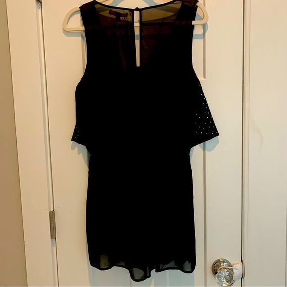 NWT! Ya Los Angeles Black Bedazzled Romper Women’s Size Medium (M) - Picture 4 of 11